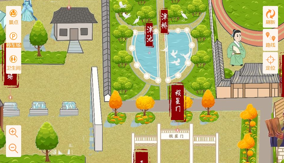 清水河手绘地图景区语音讲解导览系统：智慧景区建设的基石